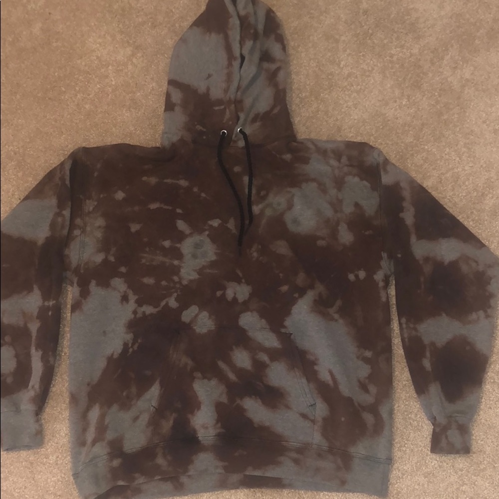 Hands bleach dyed sweatshirt